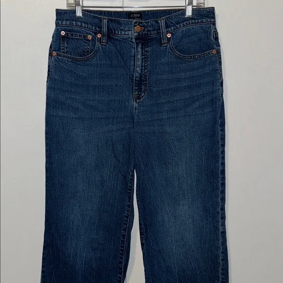 J. CREW Full Length Wide Leg Jeans Stretch Denim Women’s Size 30 - Picture 3 of 11